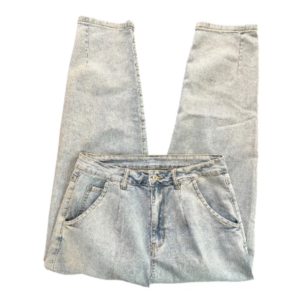 EUC women’s pleated front baggy blue jeans – size L - Picture 3 of 8